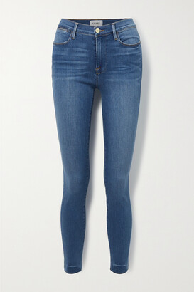 Frame Le High Frayed Skinny Jeans