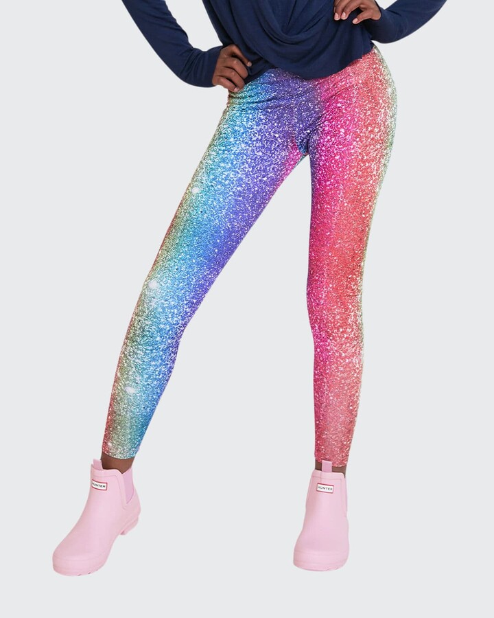 rainbow glitter tights