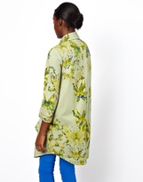 Thumbnail for your product : See by Chloe Camo Longline Parka with Cropped Sleeves