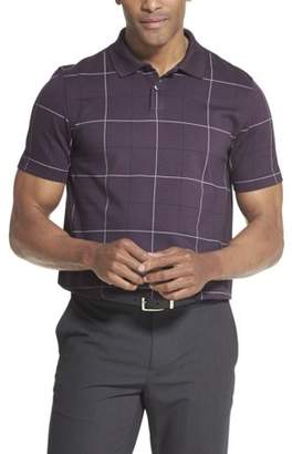 Van Heusen Men's Flex Windowpane Short Sleeve Polo Shirt