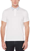 Thumbnail for your product : Perry Ellis Striped-Collar Slim Fit Pima Cotton Polo