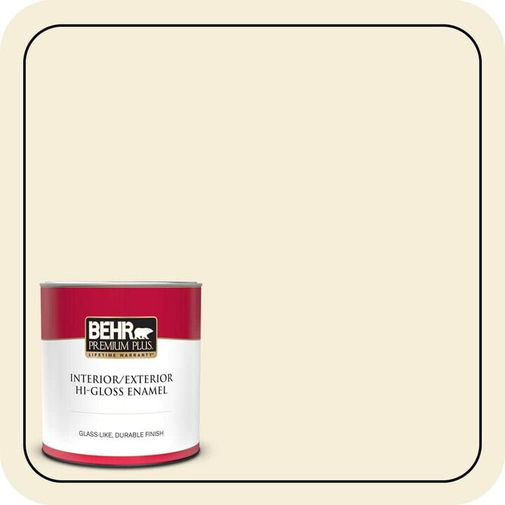 BEHR PREMIUM PLUS 1 qt. #PPU7-14 Apple Core Hi-Gloss Enamel Interior/Exterior Paint & Primer