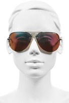 Thumbnail for your product : Quay Women's 'Muse' 65Mm Mirrored Aviator Sunglasses - Black/ Purple