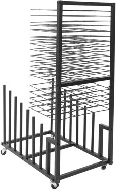 Rebrilliant Free Standing Art Canvas Storage Rack With Wheels For Art Studios Galleries Classrooms