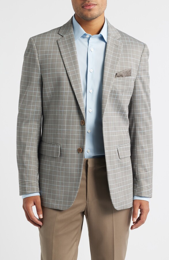 Daniel Hechter Tan Glen Check Knit Sport Coat