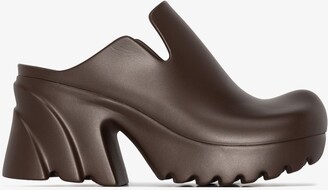 Bottega Veneta Brown Flash 95 Platform Rubber Clogs - ShopStyle