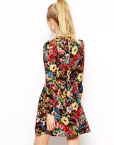 Thumbnail for your product : Love Moschino Dress with Puff Sleeves in Floral Print