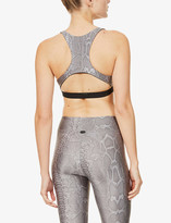 Thumbnail for your product : Koral Tax snake-print stretch-jersey sports bra