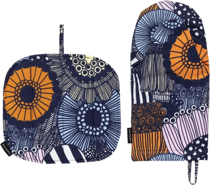 Marimekko Floral-Print Oven Glove Set ShopStyle Pot Holders