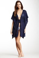 Thumbnail for your product : Letarte Embroidered Short Tie Front Tunic