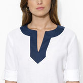 Thumbnail for your product : Ralph Lauren Linen Split-Neck Top