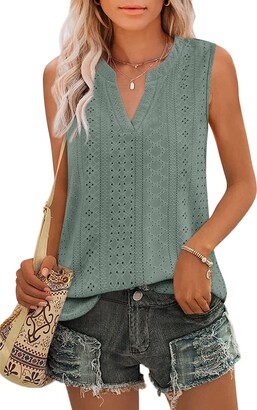 Womens Cami Tank Tops Summer Casual Loose Fit Camisole Sleeveless Shirts 