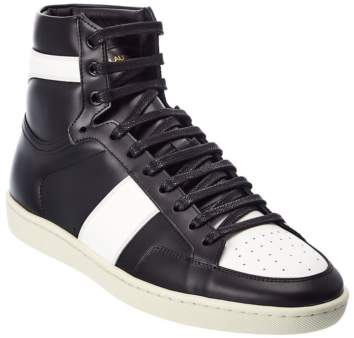 Saint Laurent Sl 10H Leather High-Top Sneaker - ShopStyle