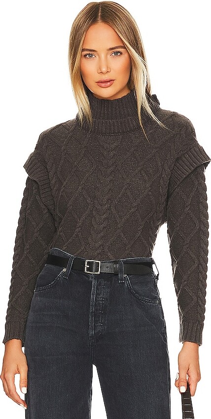 Central Park West Tiegen Cables Sweater - ShopStyle
