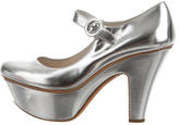 Thumbnail for your product : Prada Metallic Mary-Jane Pumps