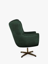 Thumbnail for your product : John Lewis & Partners Swivel Armchair, Gold Metal Base, Jade Chenille