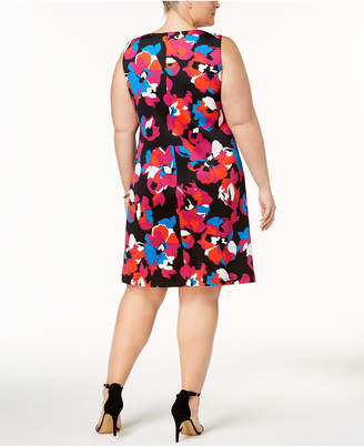 Kasper Plus Size Floral-Print Sheath Dress