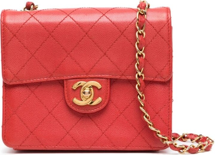 red chanel clutch bag