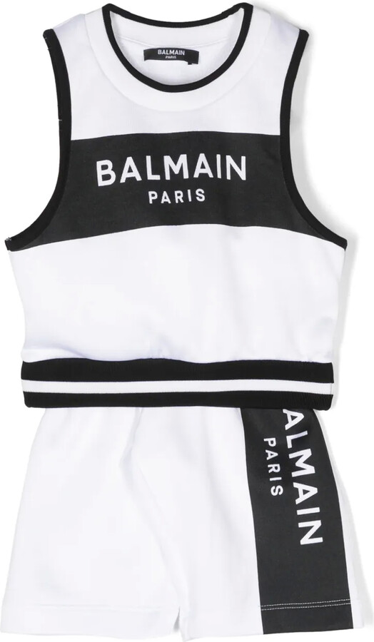 Balmain Kids Logo-Print Shorts Set