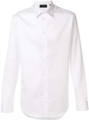 Emporio Armani textured slim-fit shirt