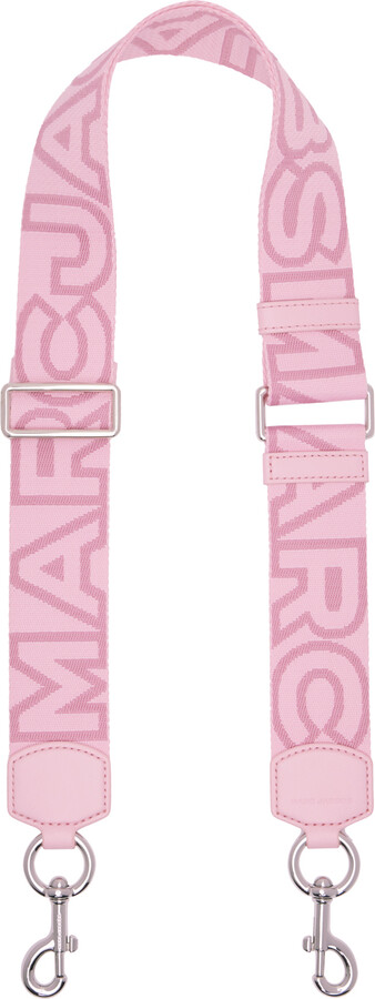 Marc Jacobs Pink 'The Outline Logo Webbing' Shoulder Strap - ShopStyle ...