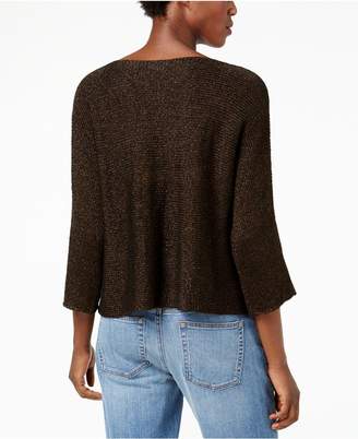 Eileen Fisher Organic Linen Blend Split-Sleeve Sweater, Regular & Petite