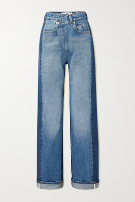 LOEWE Chain-embellished mid-rise straight-leg jeans
