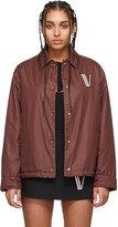 Thumbnail for your product : Valentino Burgundy Button Down Poplin Jacket