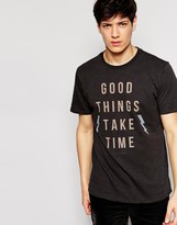 Thumbnail for your product : Lee T-Shirt Slub Good Things Take Time Print