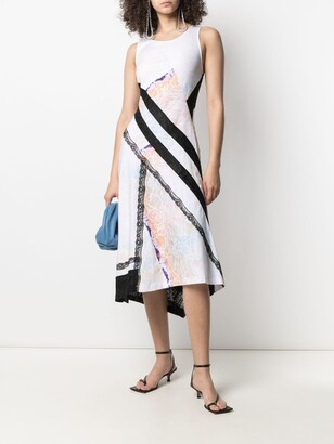 Koché Mixed-Print Midi Dress