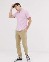 Thumbnail for your product : Farah Steen slim fit short sleeve textured shirt lilac