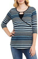 Thumbnail for your product : Maternal America Stripe Crossover Maternity/Nursing Top