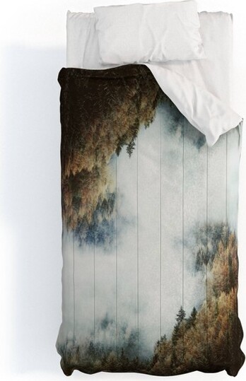 Deny Designs DenyDesignsTwin/TwinExtraLongLukeGramForestLayersComforterandPillowShamGreen