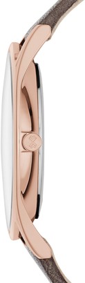 Skagen Women's Holst Slim Genuine Leather Strap Watch