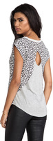 Thumbnail for your product : Rebecca Taylor Short Sleeve Wildcat Print Top