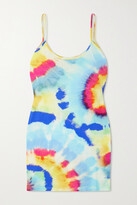 Thumbnail for your product : Eywasouls Malibu Juliette Tie-dyed Organic Cotton-jersey Mini Dress - Blue