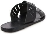 Thumbnail for your product : Ancient Greek Sandals Thais Column Leather Crossover Slides