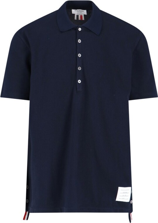Thom Browne Classic Pique Stripe Relaxed Polo Shirt