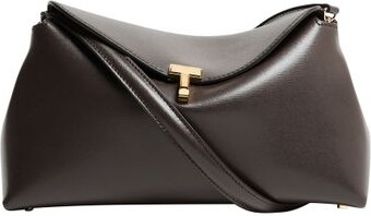 Totême T-Lock leather clutch bag