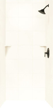 Swan Solid Surface 72.5" x 36" x 36" Three Panel Shower Wall