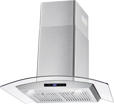 Cosmo 30 380 CFM Ductless Wall Mount Range Hood in Stainless Steel