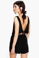 Thumbnail for your product : boohoo Basic Tie Back Romper