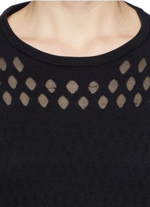 Nobrand Dot burnout knit top