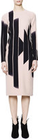 Thumbnail for your product : Bottega Veneta Long-Sleeve Vertical Block Lines-Print Dress