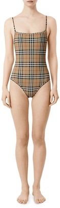 Burberry Archive Check One-Piece Swimsuit