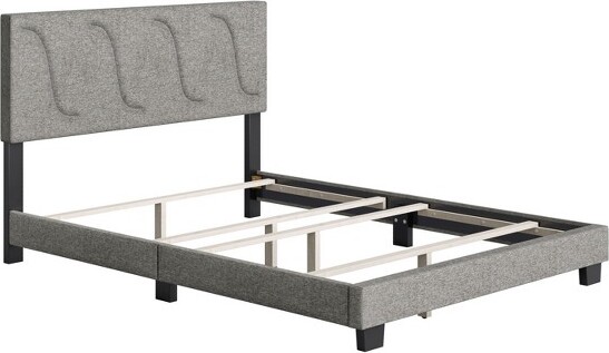 Boyd Sleep BoydSleepAberdeenLinenUpholsteredKingPlatformBedFrame&HeadboardGrey