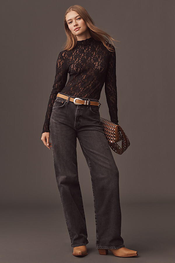 AGOLDE Harper Mid-Rise Straight-Leg Jeans