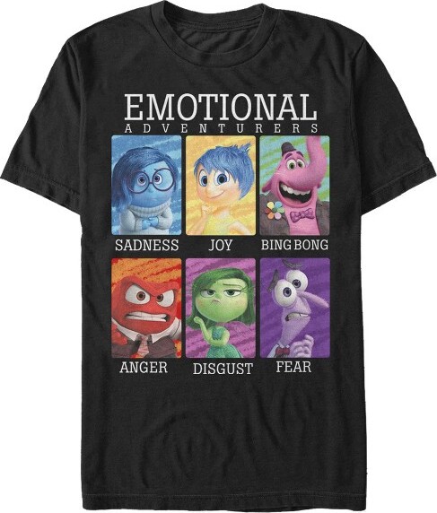 Insideout Men'sInsideOutEmotionalAdventurersT-Shirt-Black-XLarge