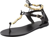 Thumbnail for your product : Ancient Greek Sandals Chrysso Beaded Thong Sandal, Black