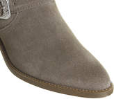 Thumbnail for your product : Office Alpha Studded Western Boots Taupe Suede Studded